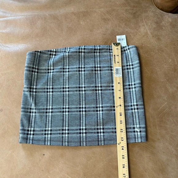NWT American Eagle Gray Plaid Tube Top Size Large - Picture 4 of 7